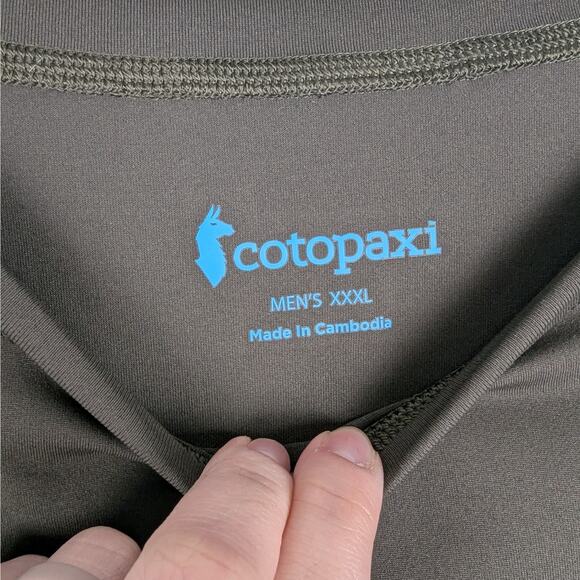 Cotopaxi Fino Long-Sleeve Tech T-Shirt Gray Green Crew Neck‎ Stretch Size XXXL - Picture 5 of 5